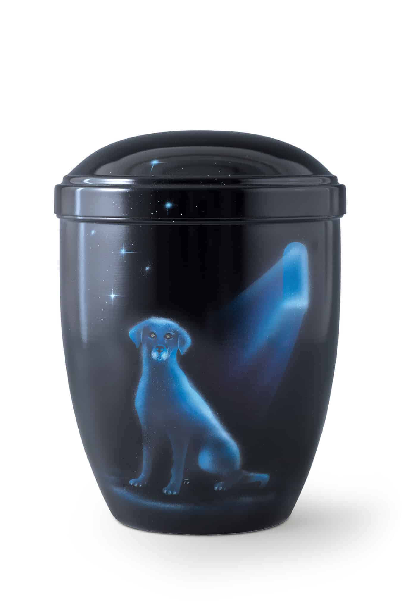 Designer Urnen Hund Airbrush-Design 1,3L bis 2,5 Liter