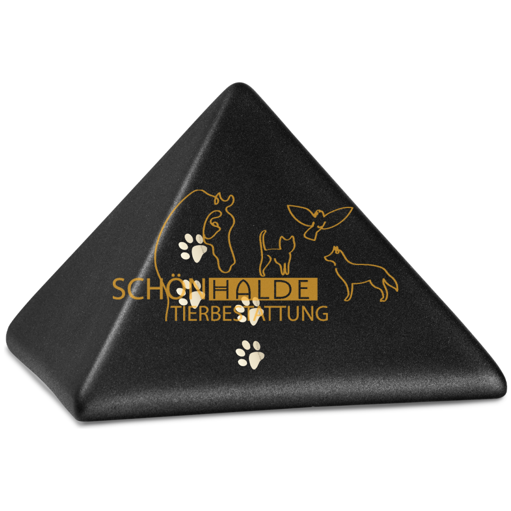 Tierurne Pyramide aus Keramik Schönhalde Tierbestattung