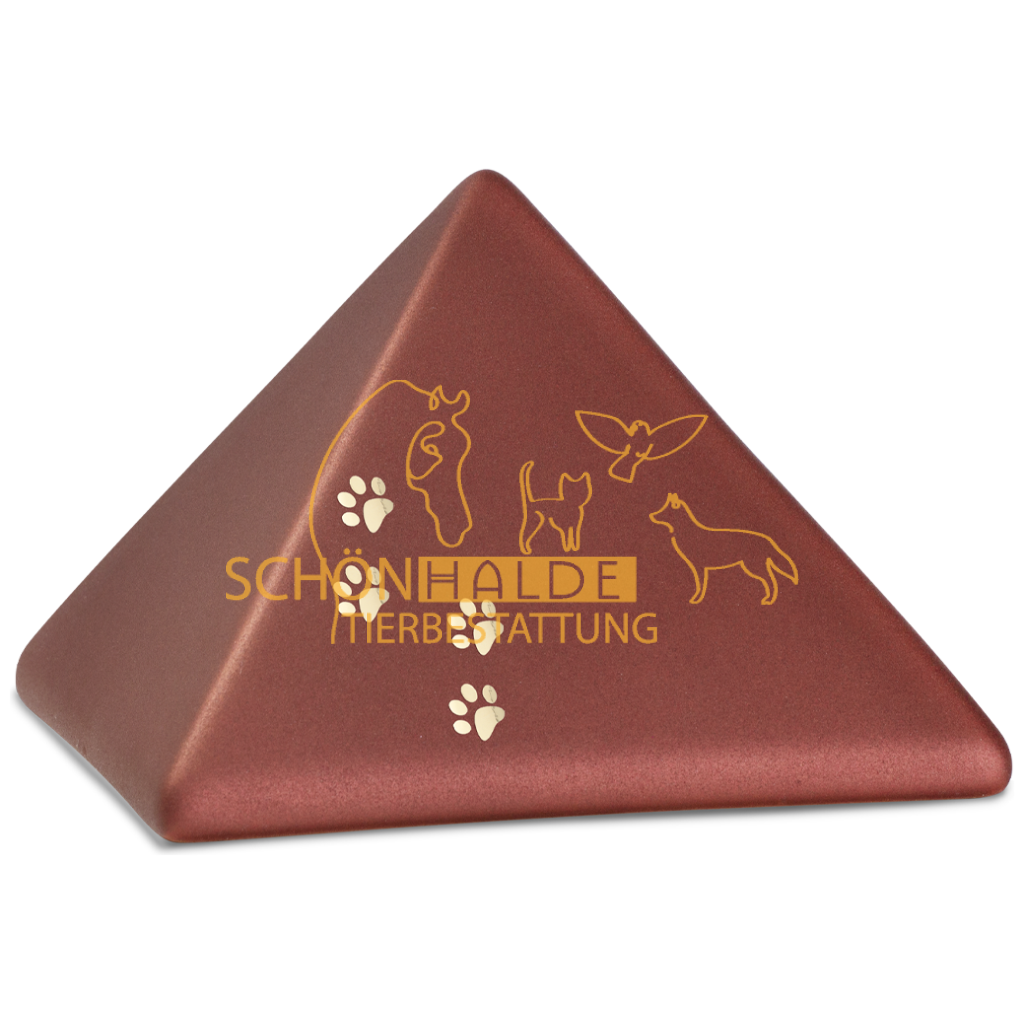 Tierurne Pyramide aus Keramik Schönhalde Tierbestattung
