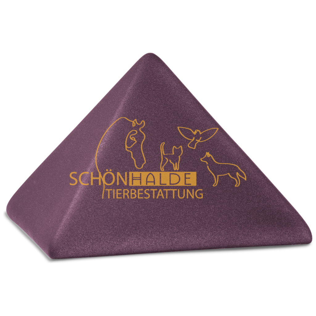 Tierurne Pyramide aus Keramik Schönhalde Tierbestattung