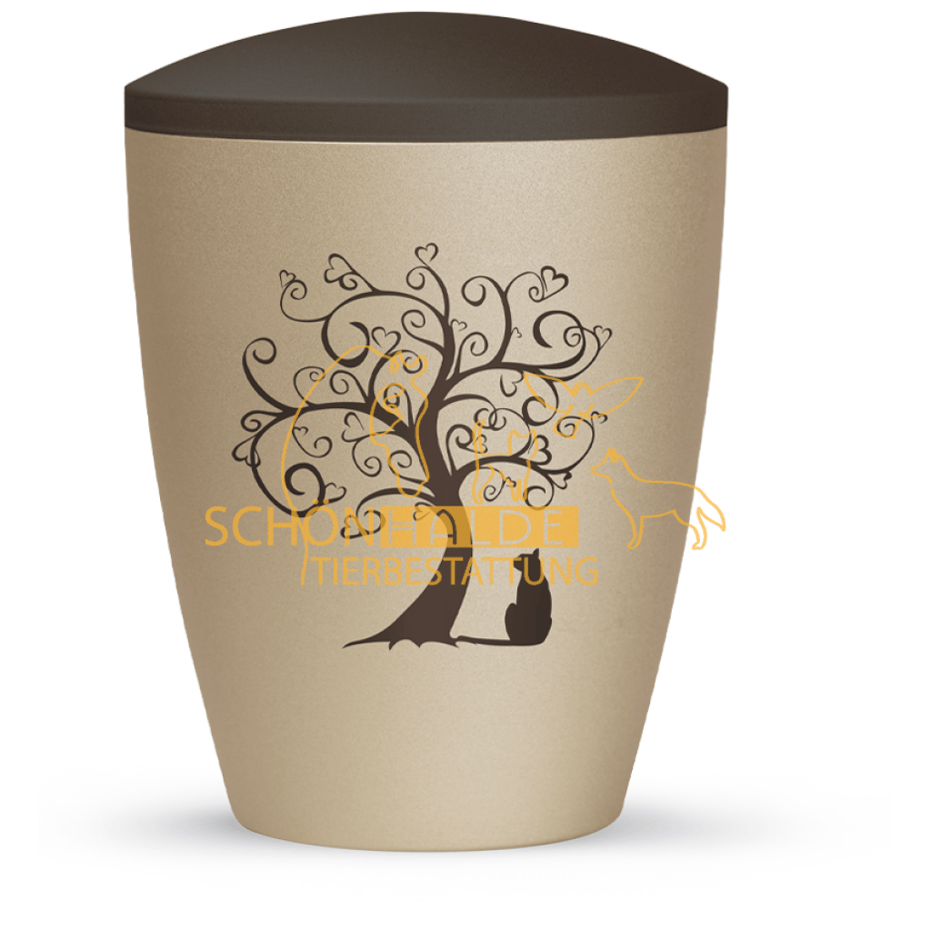 Tierurne Natura Katze Herzchen-Baum 0,5 Liter
