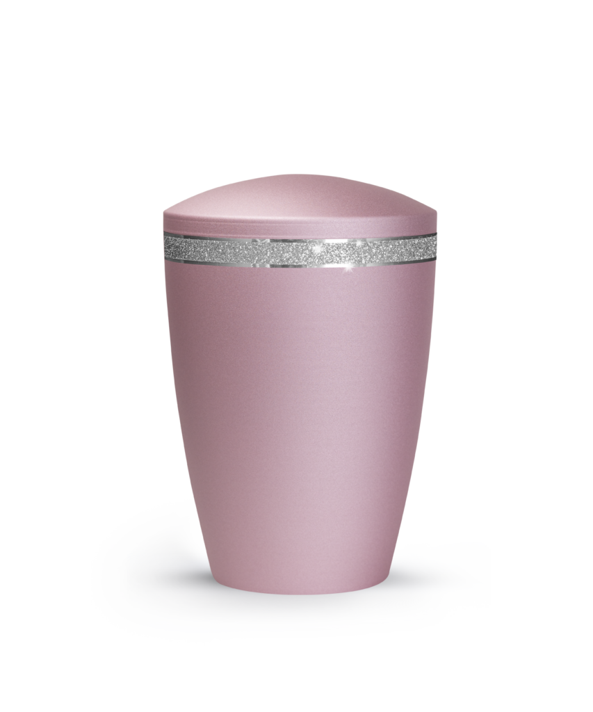 Tierurne 2,8 Liter Metall Edition Glamour Sparkling Glitzerband runder Deckel