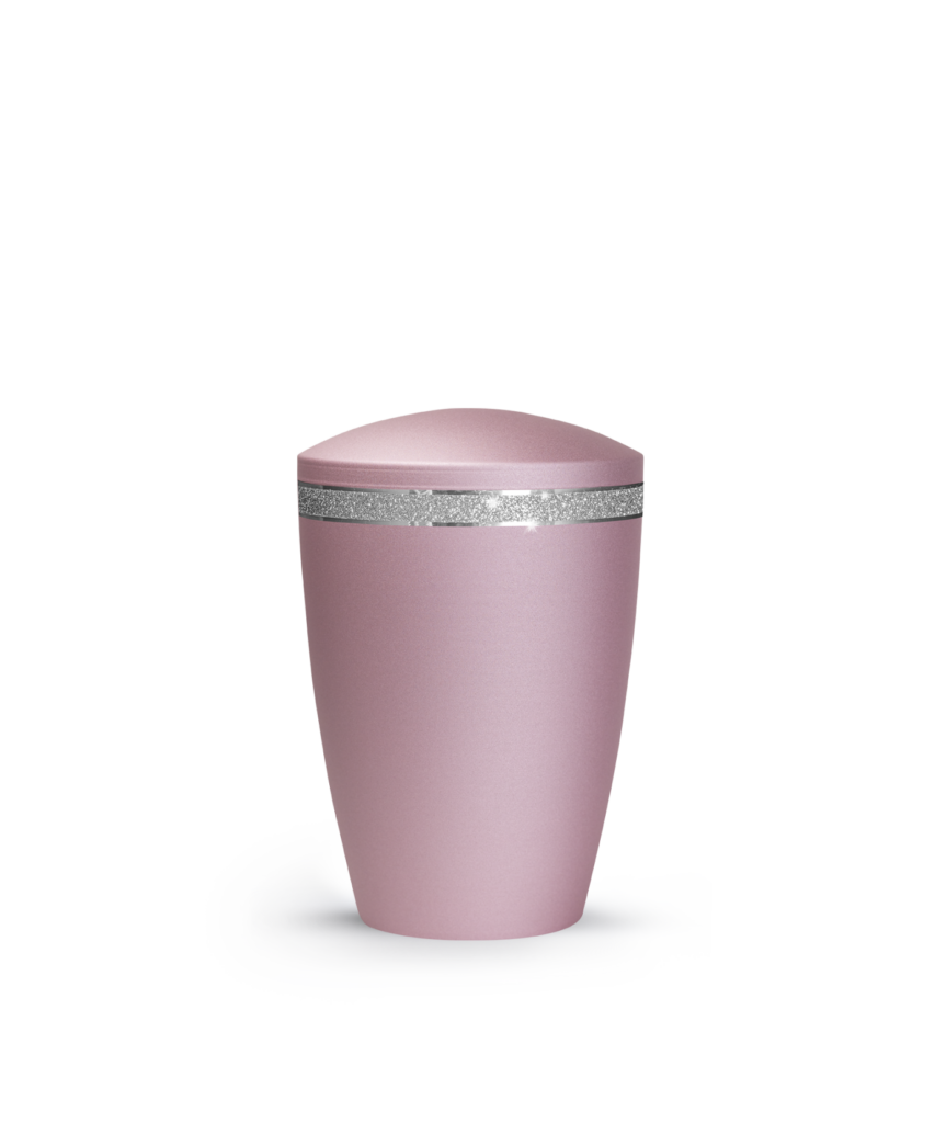 Tierurne 0,5 Liter Metall Edition Glamour Sparkling Glitzerband runder Deckel