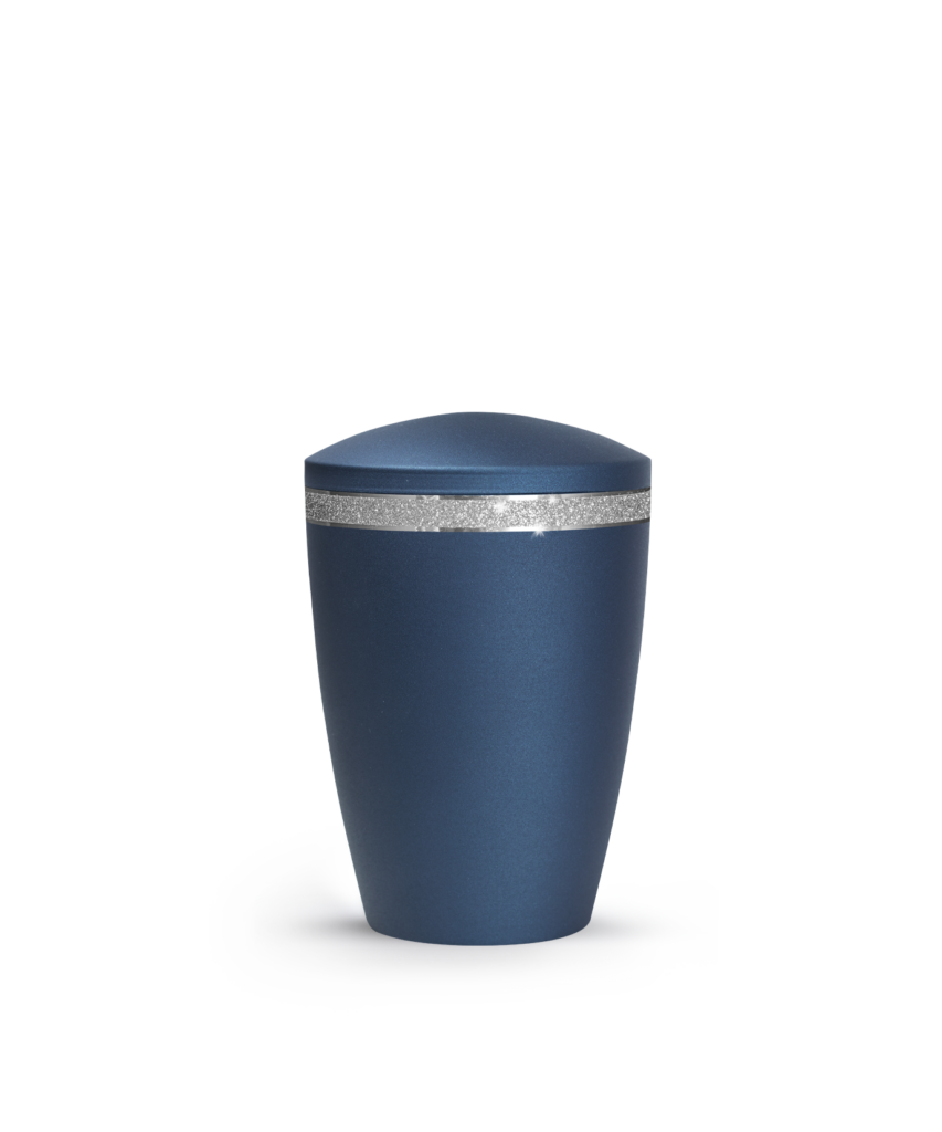 Tierurne 0,5 Liter Metall Edition Glamour Sparkling Glitzerband runder Deckel