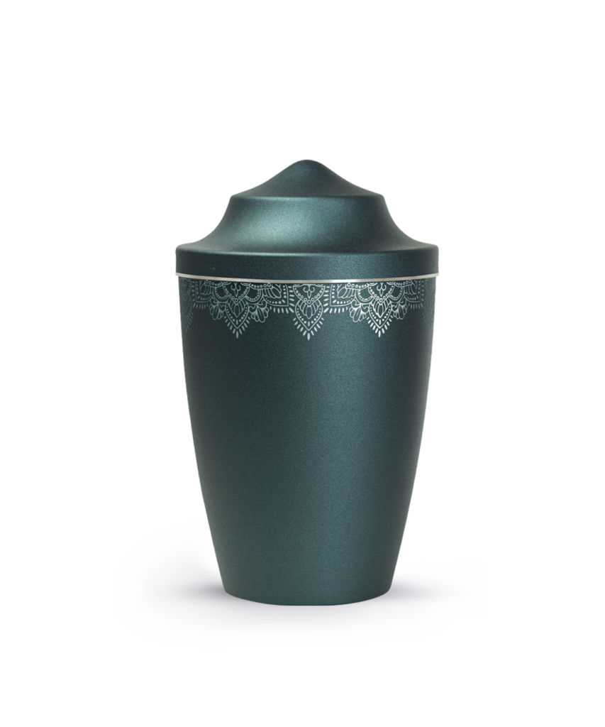 Metall-Tierurne Mandala spitz 1,5 Liter