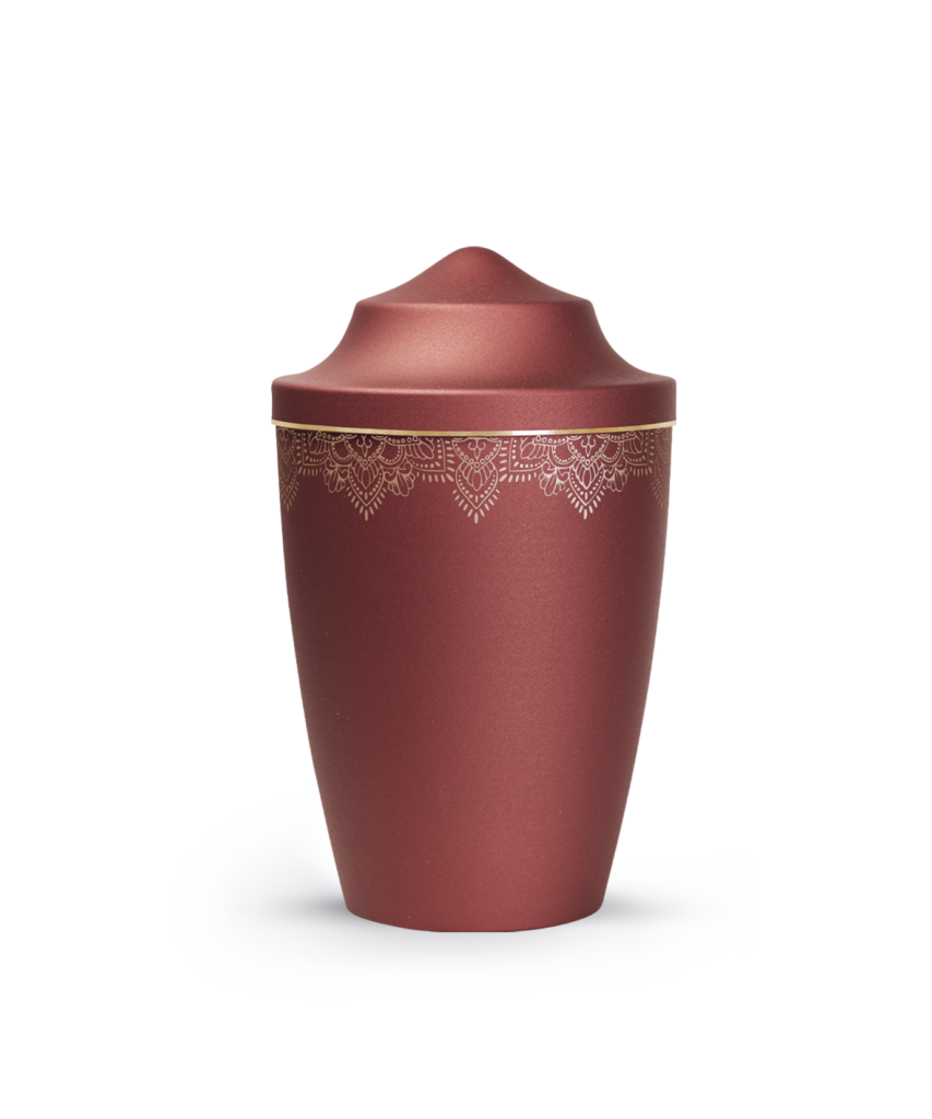 Metall-Tierurne Mandala spitz 1,5 Liter