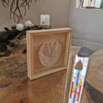 Hufabdruck Rahmen Pferd Huf-Abdruck Bilderrahmen 3D-Abdruck Gipsabdruck Pferdehuf 4