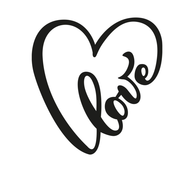 Urnen-Verzierung Folien Motiv Love