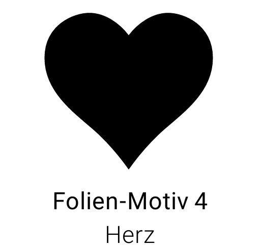 Urnenverzierung Folienmotiv Herz